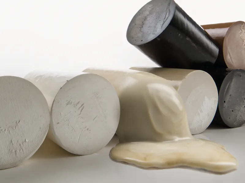 White vinyl glue poured over wooden dowels